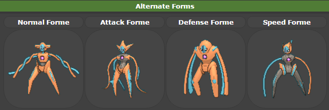 Deoxys' stats radically change with its different forms.